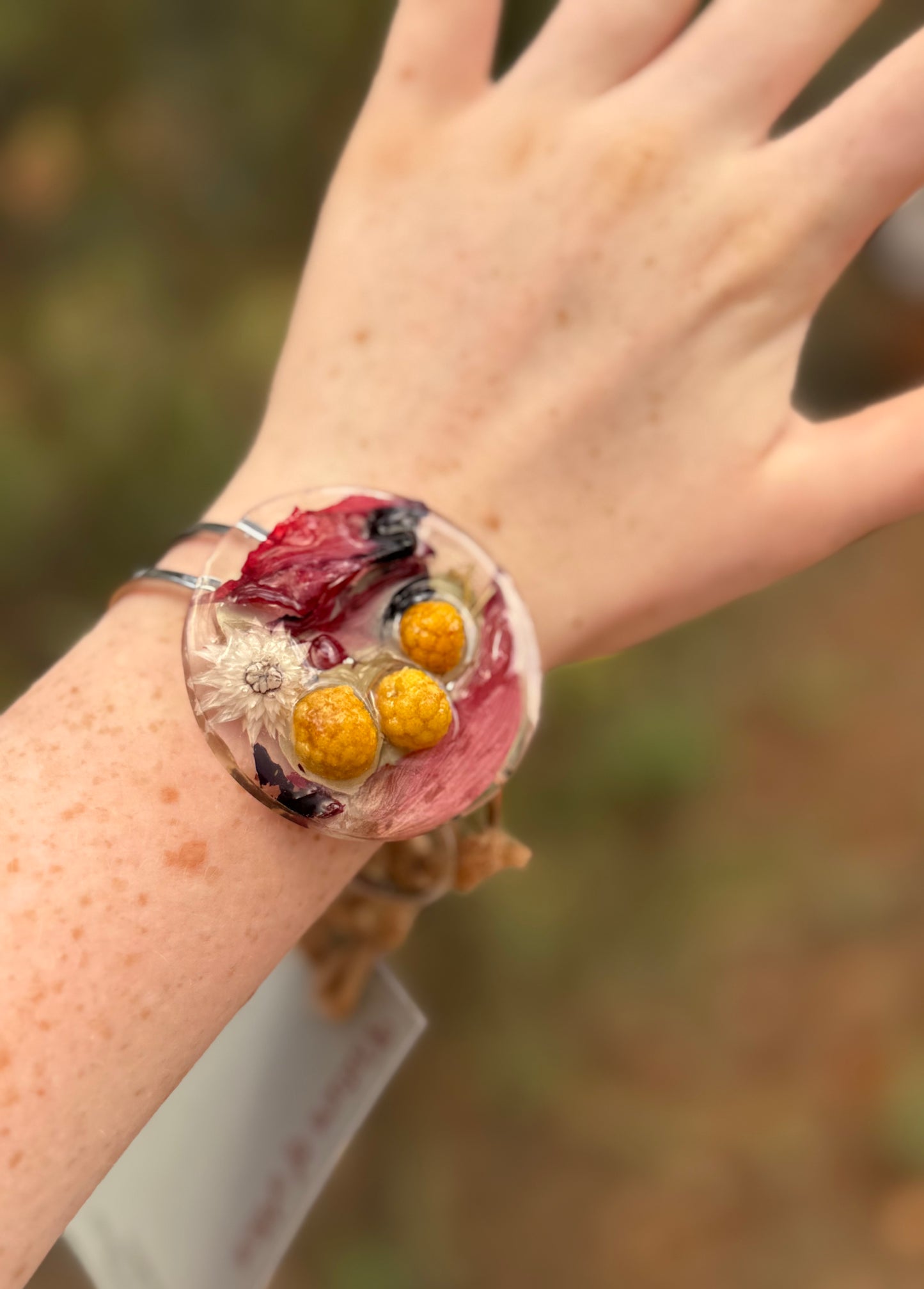 Sturt's Desert Pea & Billy Button Bangle