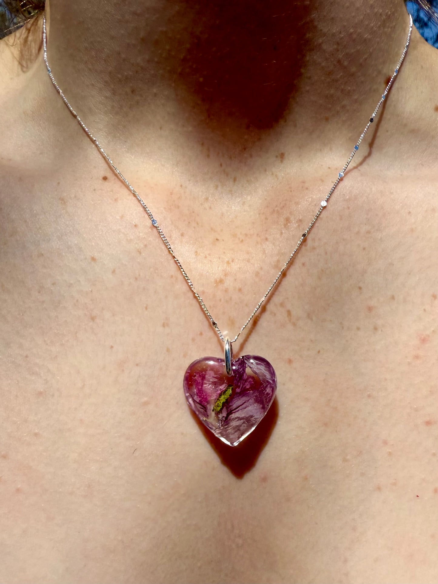 The Desert Rose set - Heart Pendant and Earring Studs